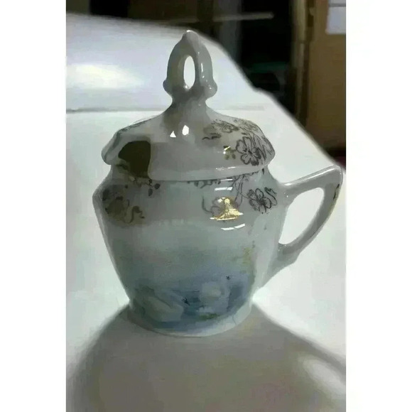 Antique Porcelain RS Prussia Swans Mustard Pot Excellent Condition - Picture 6 of 16